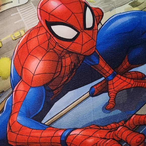 Furry Back Spiderman Themed Throw Pillow - Picture 3 of 5